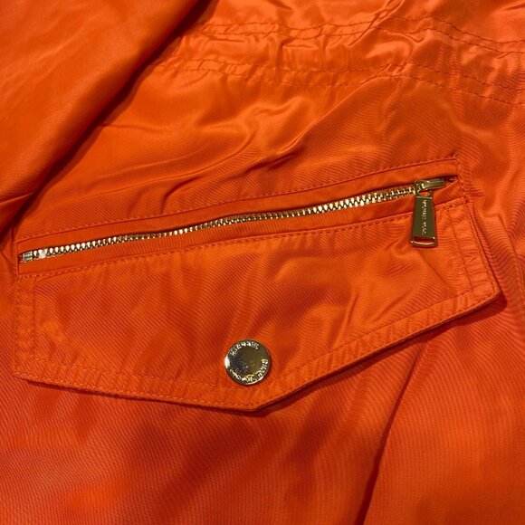 Michael Kors Hooded Anorak Jacket Waist Zip Front Pockets Lined Coat,Size XL,NEW - Picture 11 of 16